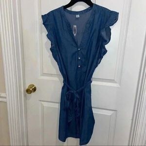 NWT/OLD NAVY DRESS WITH BELT AROUUND WASTE SZ lg